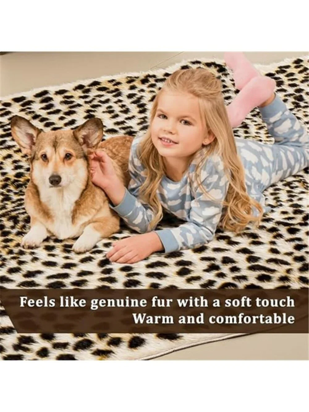 Cheetah Print Rug, Leopard Rug 5.2x7 Faux Animal Print Skin Cheetah Area Rug